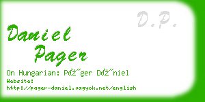 daniel pager business card